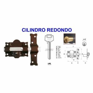 CERROJO AVL 8101-R/105 LLAVE Y BOTÓN