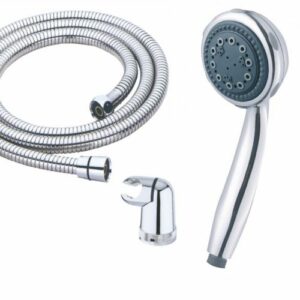 MANGO DUCHA ANTICAL + FLEXO DE METAL 1,5MTS CON SOPORTE