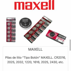 PILA BOTÓN 2016,2025,2032 MAXELL