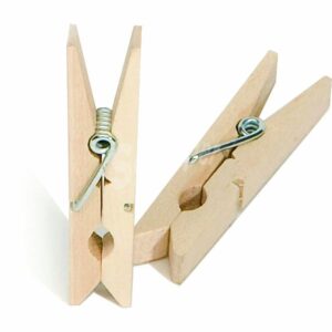 PINZAS ROPA MADERA 24UDS MUNDO FLORAL