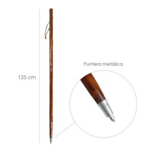 BASTÓN BORDÓN CAMINAR 1.25MT C/COLGADOR