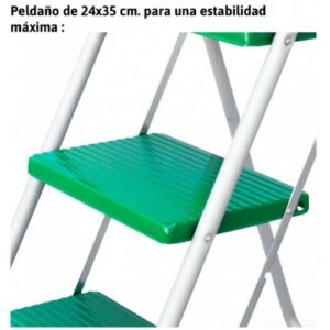 TABURETE ACERO 2 PELDAÑOS AMIG