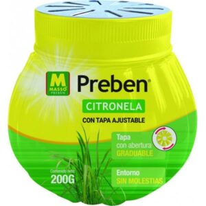 GEL CITRONELA PREBEN CON TAPA AJUSTABLE 200GRS